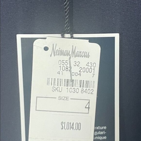 Oscar de la Renta | NWT Navy Blue Silk Sheath Dress Size 4 - Picture 10 of 12